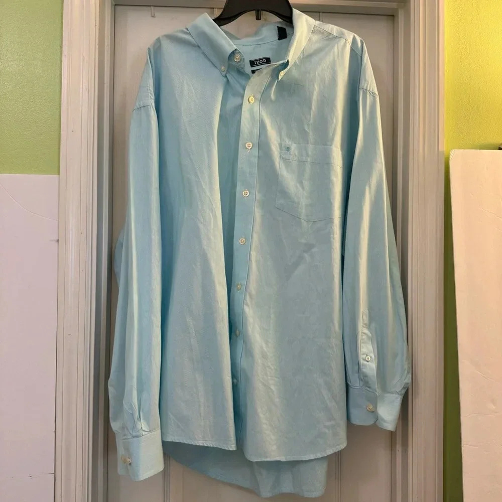 Izod Premium Essentials Long Sleeve Button Down S… - image 1